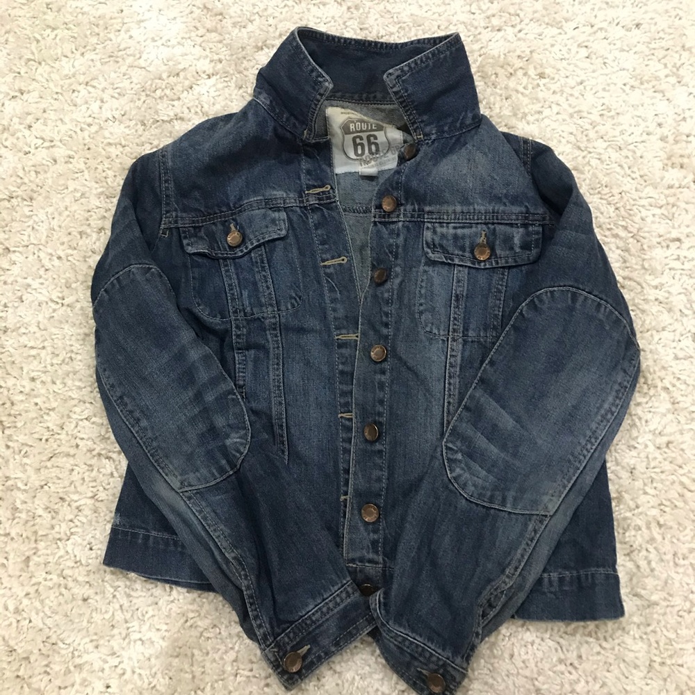 Route 66 Distressed Jean Jacket